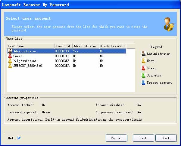Lazesoft Recover My Password 4.7.1.1 download the new version
